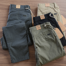 Calça Reta Masculina em Sarja - Kit 4 Unidades