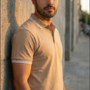 [Leve 9, Pague Só 6!] Polo Magnus Masculina em Algodão Piquet e Elastano de Ajuste Firme com Acabamento em Listras Duplas